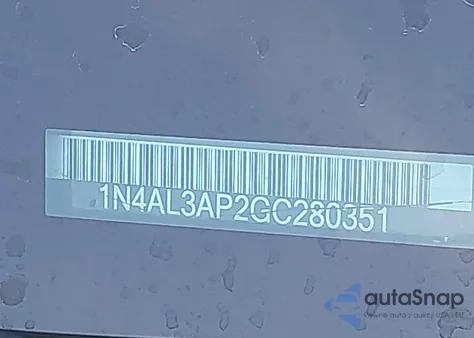 2016 Nissan Altima 2.5 Sr from USA, damaged, VIN 1N4AL3AP2GC280351